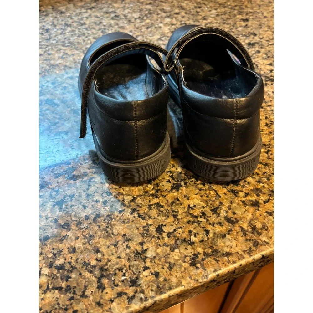 Nordstrom Kids Black Faux Leather Mary Jane School Uniform Dress Shoes size13